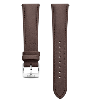 Oris brun skinnrem  m/ stål spenne 20mm