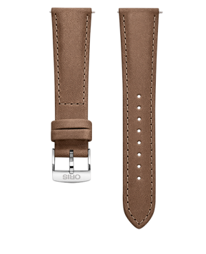 Oris lys brun skinnrem  m/ stål spenne 20mm