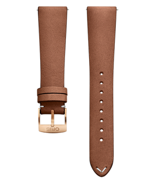 Oris brun skinnrem  m/ bronse spenne 20mm