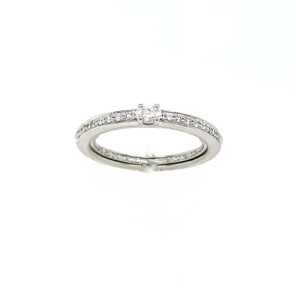 Anello Stack me line ring hvitt gull m/ diamanter - Bilde 2