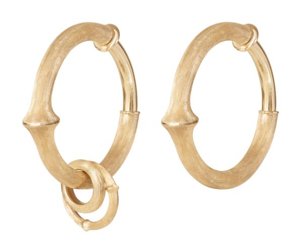 Nature Store øreringer 18K gult gull 28mm - Bilde 3