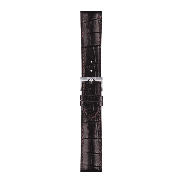 TISSOT Brun skinnrem m/ brun søm 22mm