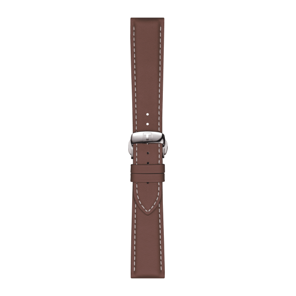 TISSOT Skinnrem brun glatt 21mm m/foldelås
