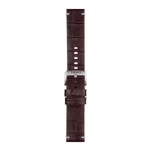 TISSOT Brun skinnrem vintage krokkopreg 22mm