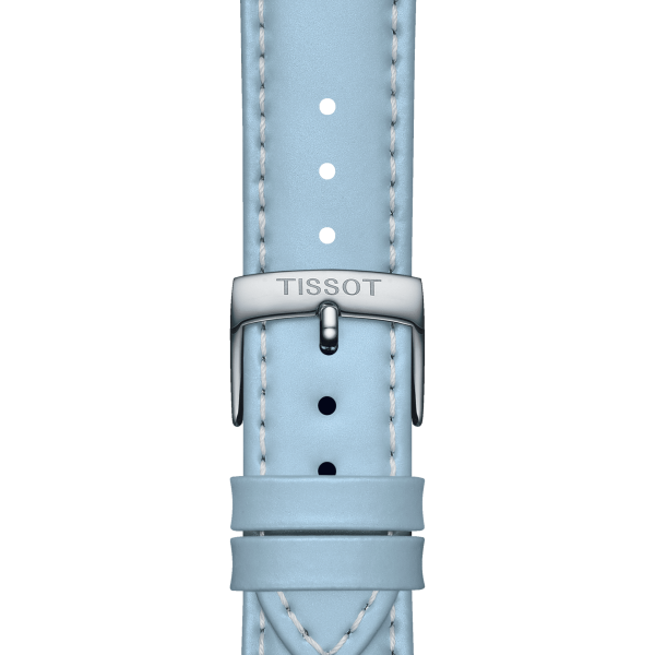 TISSOT Skinnrem blank lys blå 18mm