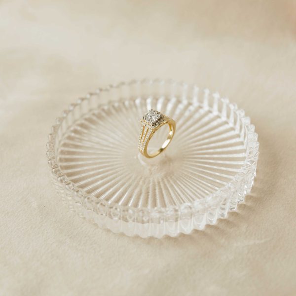 Gult gull ring m/ diamanter 0,90ctWSi - Bilde 4