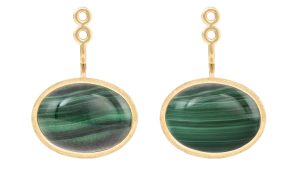 Lotus Vedheng til ørepynt .Malachite