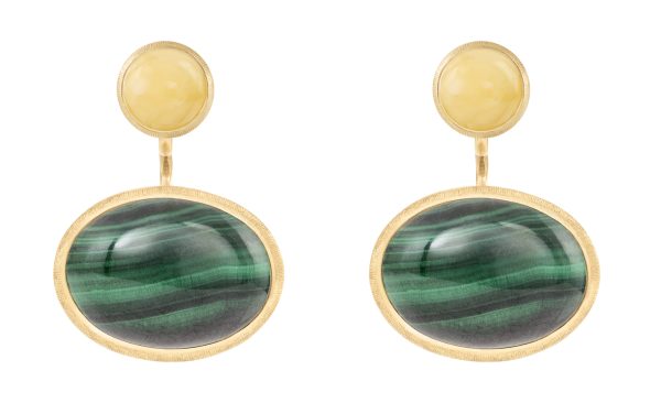 Lotus Vedheng til ørepynt .Malachite - Bilde 7