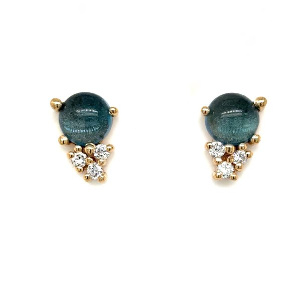 Stellini Big ørepynt m/ London blue Topaz og diamanter - Bilde 3