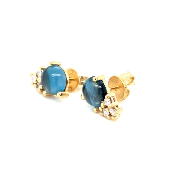 Stellini Big ørepynt m/ London blue Topaz og diamanter - Bilde 5