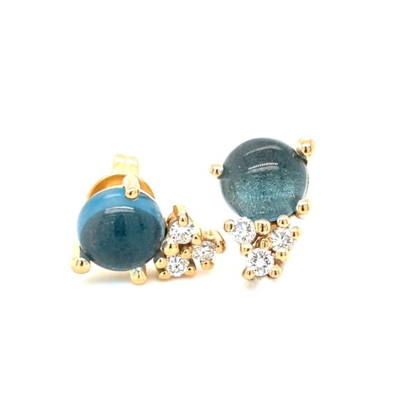 Stellini Big ørepynt m/ London blue Topaz og diamanter - Bilde 6