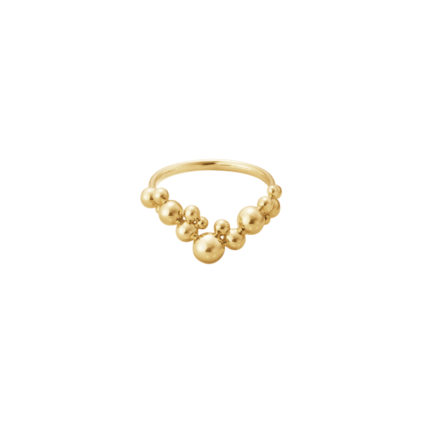 MOONLIGHT GRAPES v-ring 18 kt. gult gull