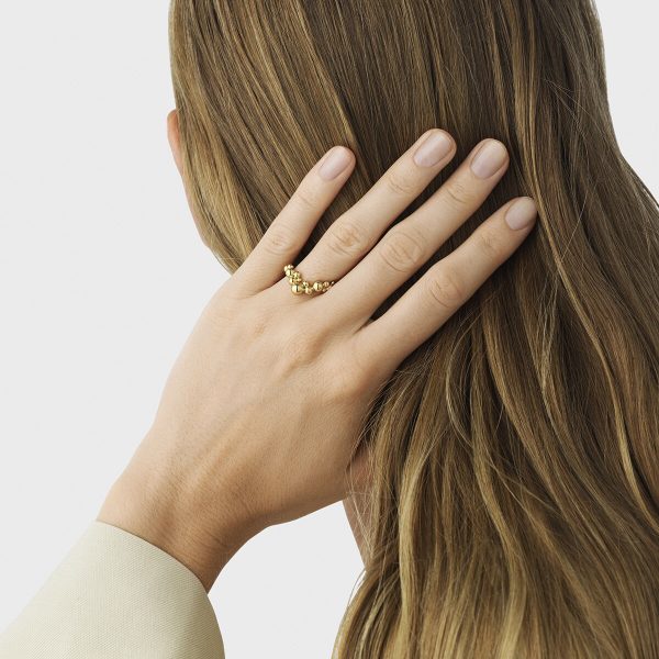 MOONLIGHT GRAPES v-ring 18 kt. gult gull - Bilde 2