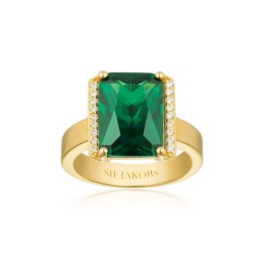 ROCCANOVA Ring Gold plated Green