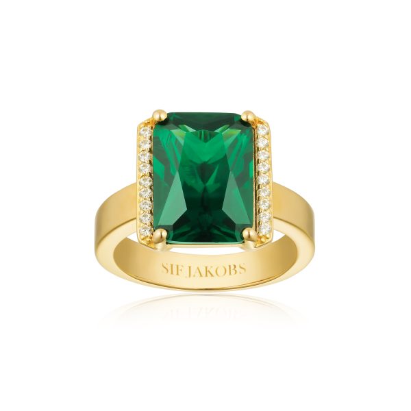 ROCCANOVA Ring Gold plated Green