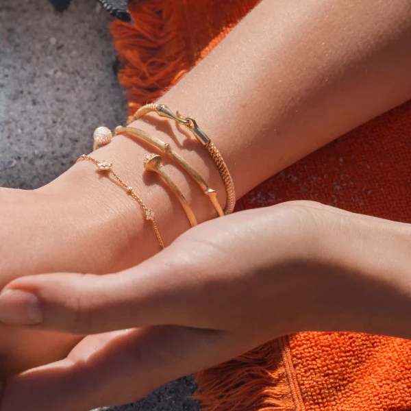 Nature Armring 18 K Gult Gull pavè - Bilde 2