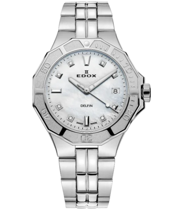 Diver Date Lady Stål perlemor m/ diamanter