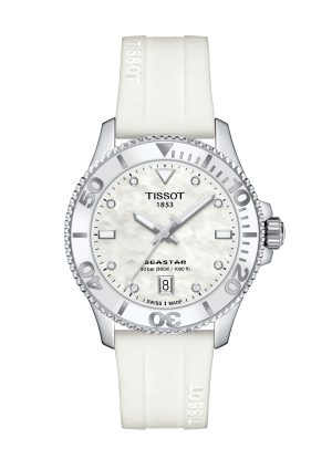 Tissot Seastar 1000 36mm White m/ gummirem