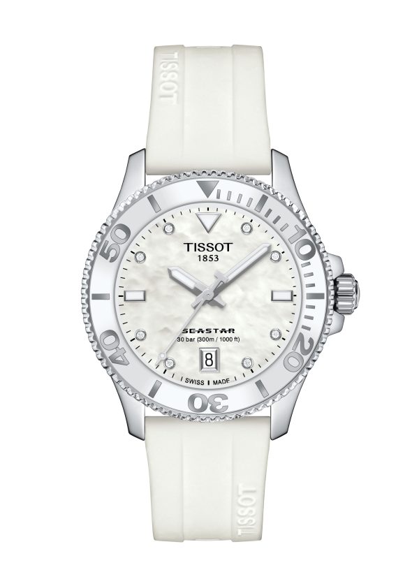 Tissot Seastar 1000 36mm White m/ gummirem
