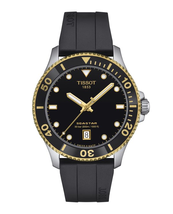 Tissot Seastar 1000 40mm Bic- Svart m/ gummirem