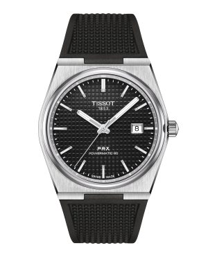 Tissot PRX Powermatic 80-Svart  m/ gummirem