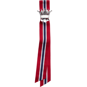 17.mai-sløyfepin 2i1 med graveringsfelt, oksidert