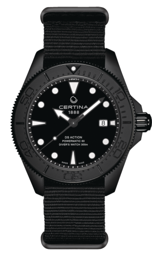 Certina DS Action Diver 43 - Svart PVD