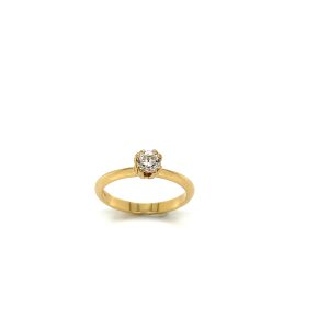 Felumb enstensring gult gull 0,40ct TWVS GIA