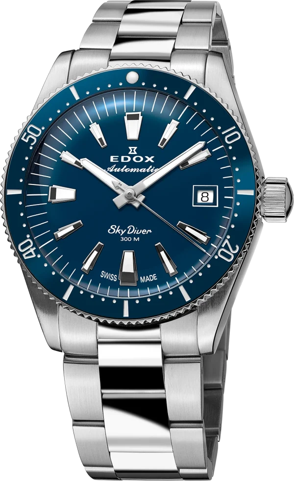 Skydiver 38mm Date Automatic Stål Blå m/ Lenke