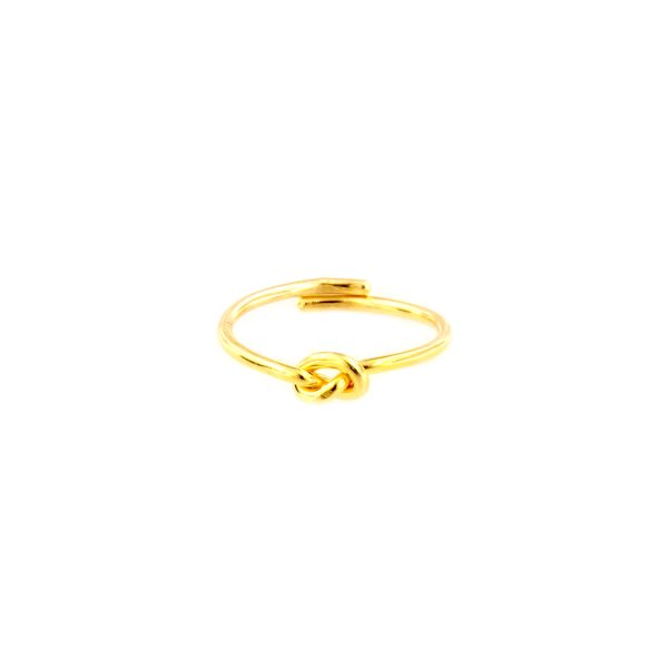 Knot ring forgylt sølv