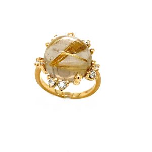 Stellini ring Mega m/ Rutil quarts