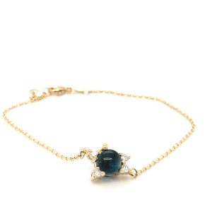 Stellini dobbel armbånd stor m/ London ble Topaz
