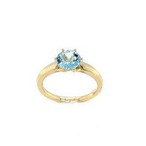 Enstens ring m/ blå topaz