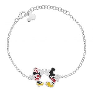 Disney sølv armbånd Minnie &Mikke  "The Kiss"
