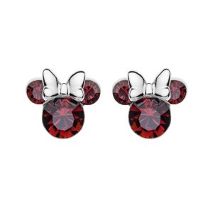 Disney Minnie sølv ørepynt m/ Månedsten cz