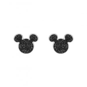 Disney Mikke sølv ørepynt m/ sort emalje