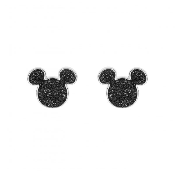 Disney Mikke sølv ørepynt m/ sort emalje
