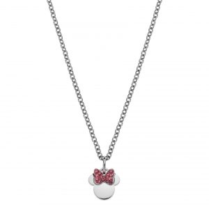Disney Minnie stål anheng m/ Cubic zirkonia