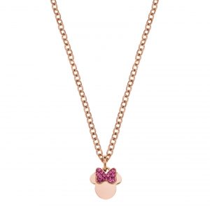 Disney Minnie forgylt stål anheng m/ Cubic zirkonia
