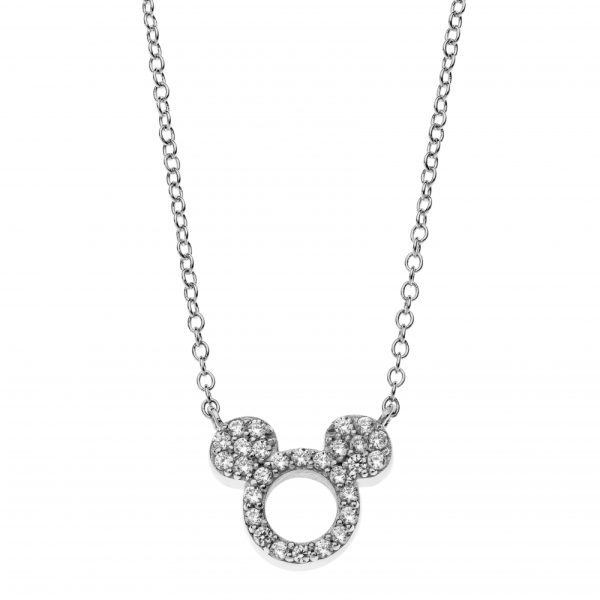 Disney Mikke sølv anheng m/ Cubic zirkonia