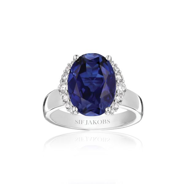 ELLISSE Grande Ring Silver Blue str 58