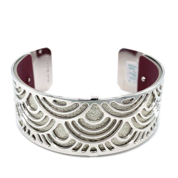Les Georgettes armring 25mm Sølv- Rød/sølv - Bilde 2