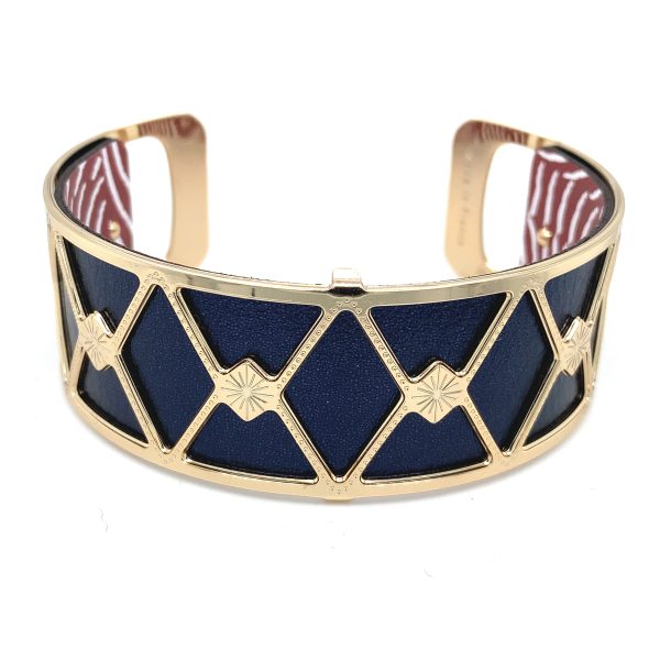 Les Georgettes armring 25mm Gull- Rødhvit/Blå - Bilde 2