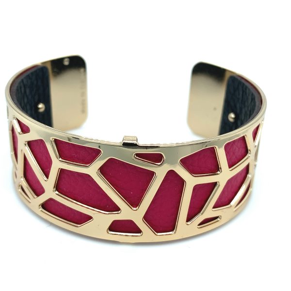 Les Georgettes armring 25mm Gull- Svart/Rød - Bilde 2