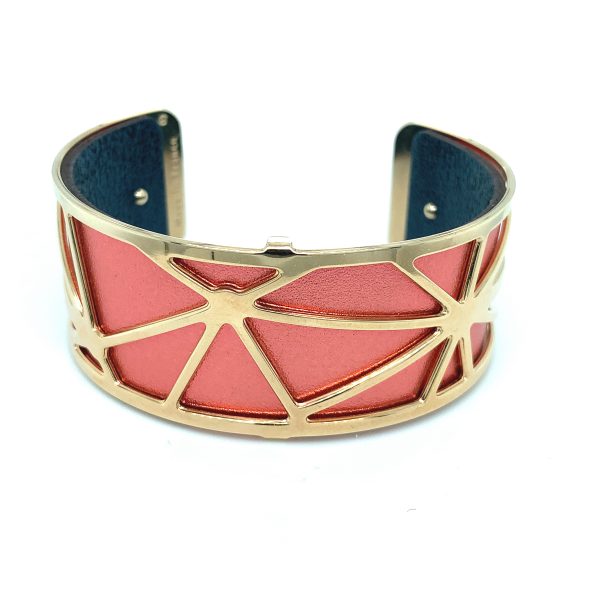 Les Georgettes armring 25mm Gull- Grønn/Rosa - Bilde 2