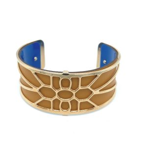 Les Georgettes armring 25mm Gull- Gul/Blå