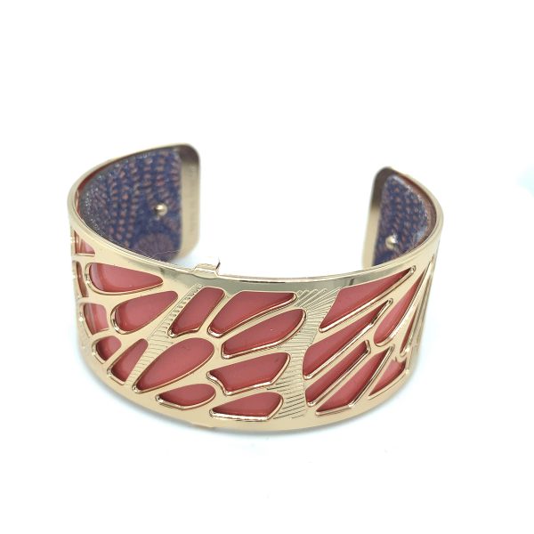 Les Georgettes armring 25mm Gull- Blå/Rosa - Bilde 2