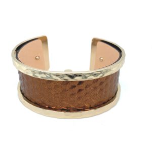 Les Georgettes armring 25mm Gull- Bronse/Fersken