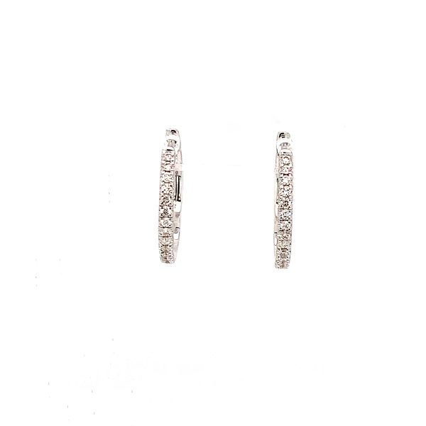 Hvitt gull øreringer m/ diamanter 0,20ct