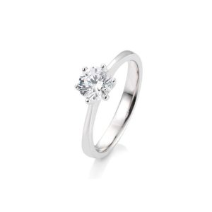 Hvitt gull enstensring 0,80-1,50ct